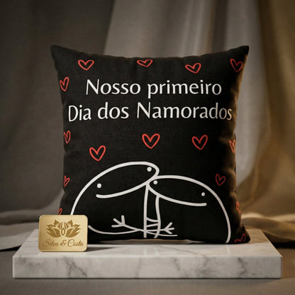 Almofada Personalizada casal com frase e ilustração | Dia dos Namorados