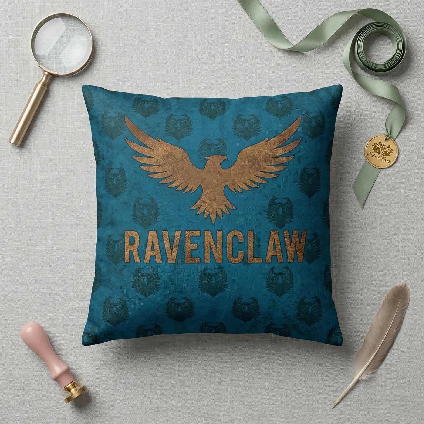 Almofada decorativa Ravenclaw — Para cama e sofá infantil Harry Potter Azul