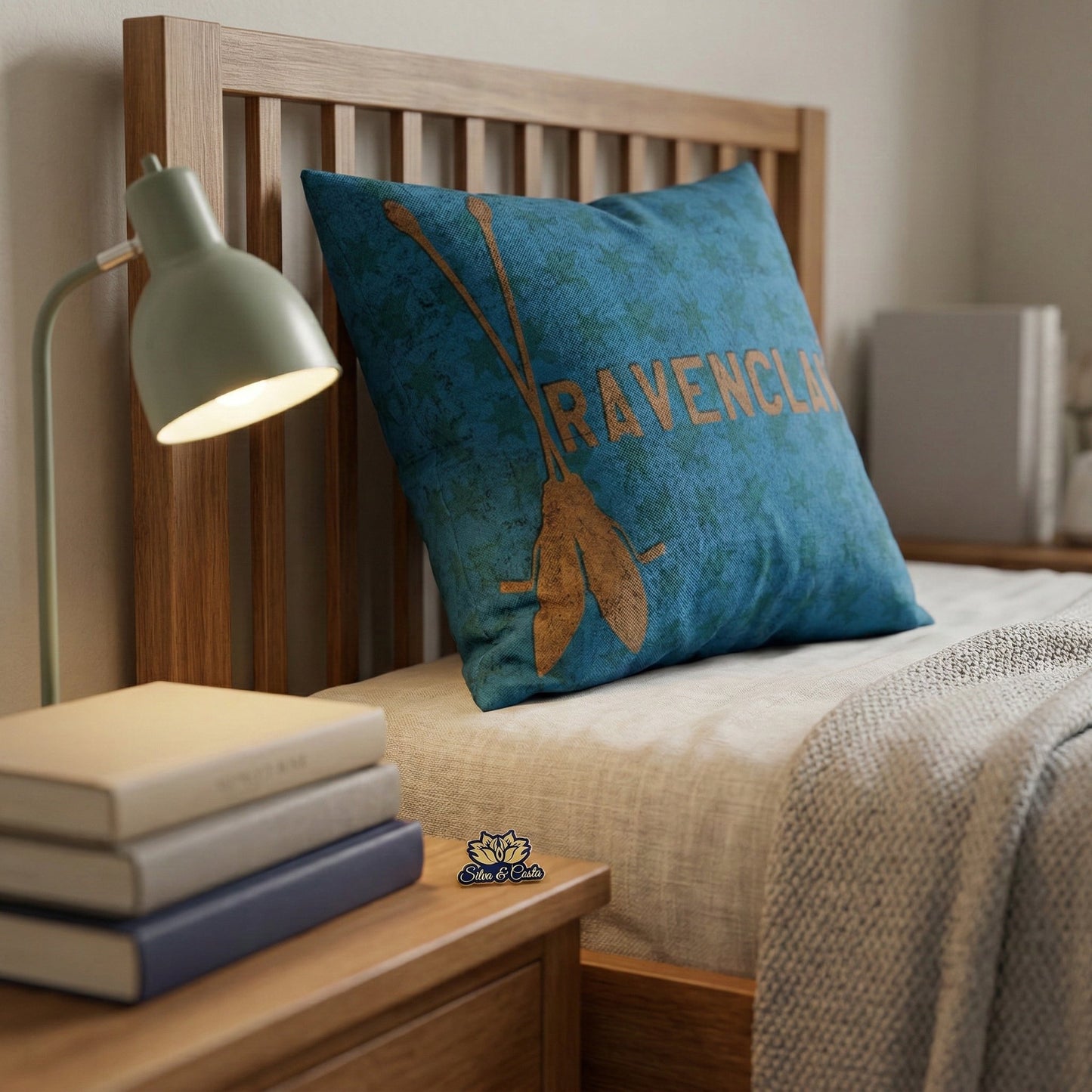 Almofada decorativa Ravenclaw — Para cama e sofá infantil Harry Potter Azul