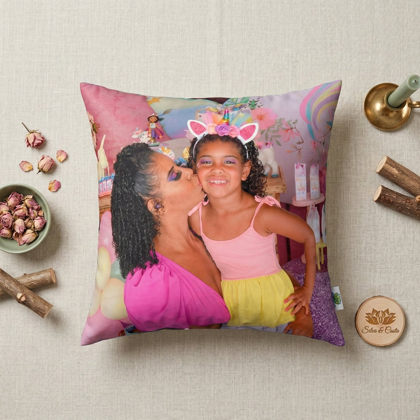 Almofada personalizada com foto 40x40 | Presente para Casal