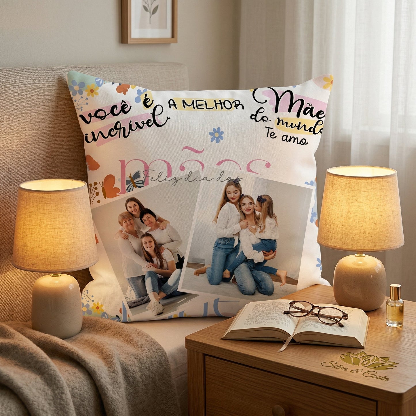 Almofada Personalizada com Foto | Presente para Mães