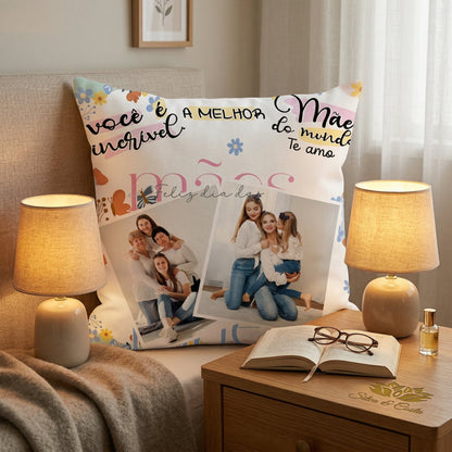 Almofada Personalizada com Foto | Presente para Mães