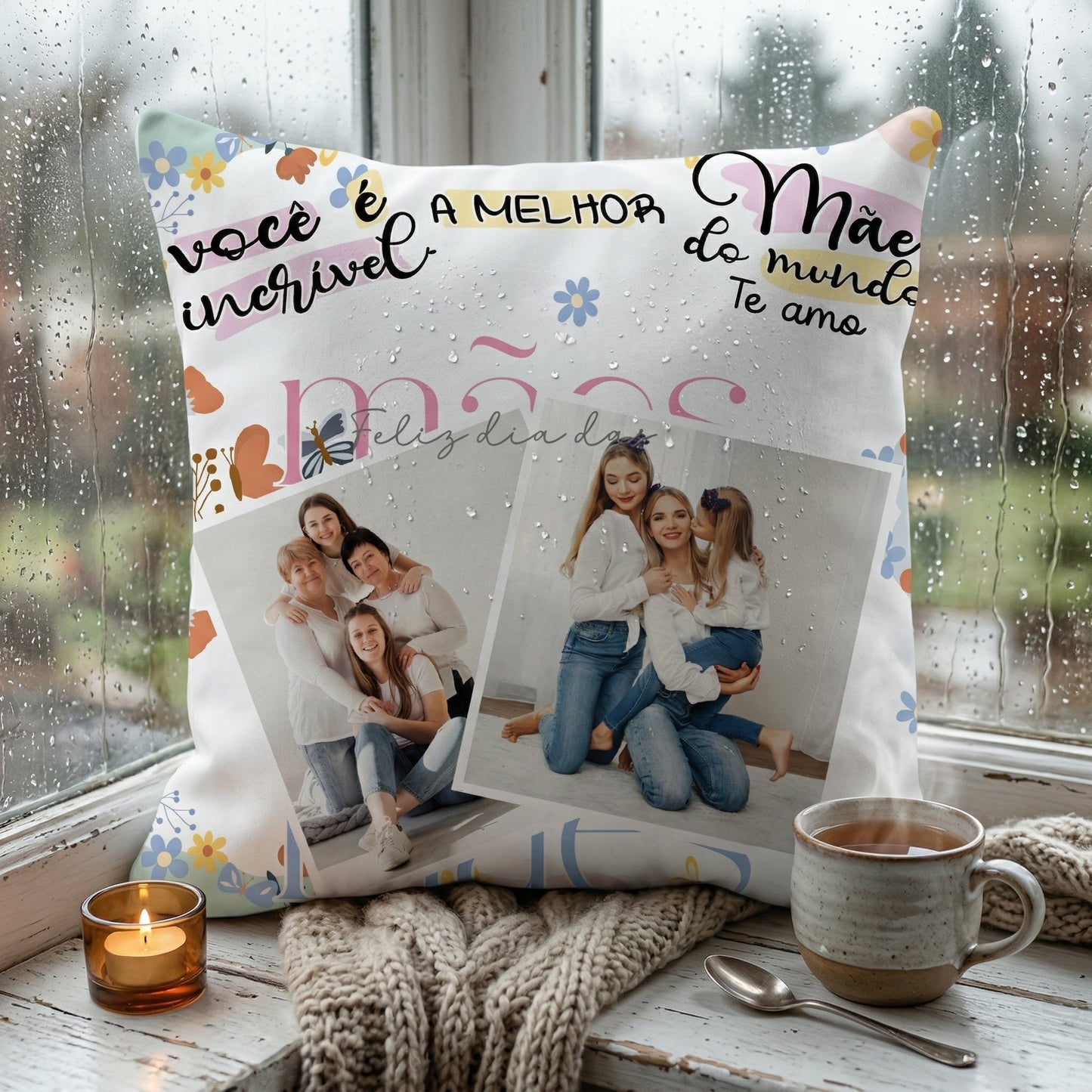 Almofada Personalizada com Foto | Presente para Mães