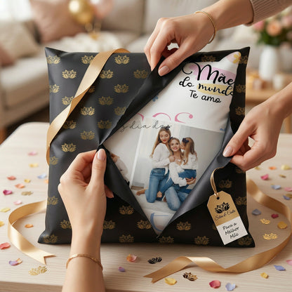 Almofada Personalizada com Foto | Presente para Mães