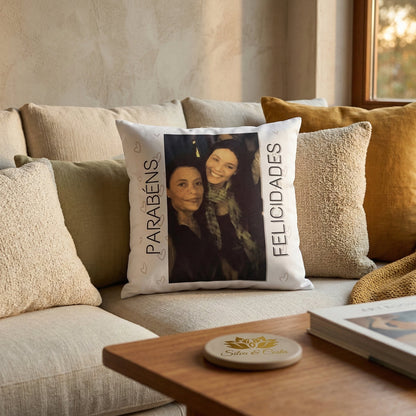 Almofada Personalizada Com Foto E Frase Para Amigas Personalizado