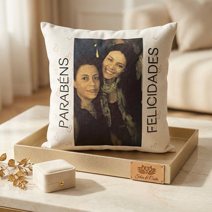 Almofada Personalizada Com Foto E Frase Para Amigas Personalizado