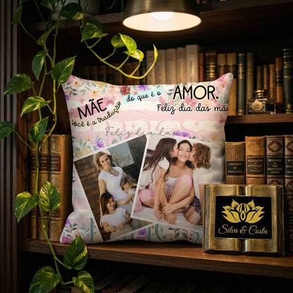 Almofada Personalizada com Foto | Presente Dia das Mães