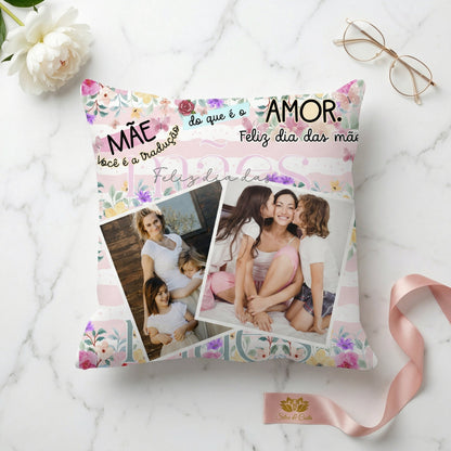 Almofada Personalizada com Foto | Presente Dia das Mães
