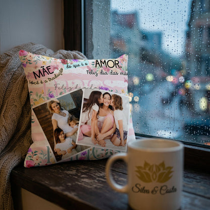 Almofada Personalizada com Foto | Presente Dia das Mães