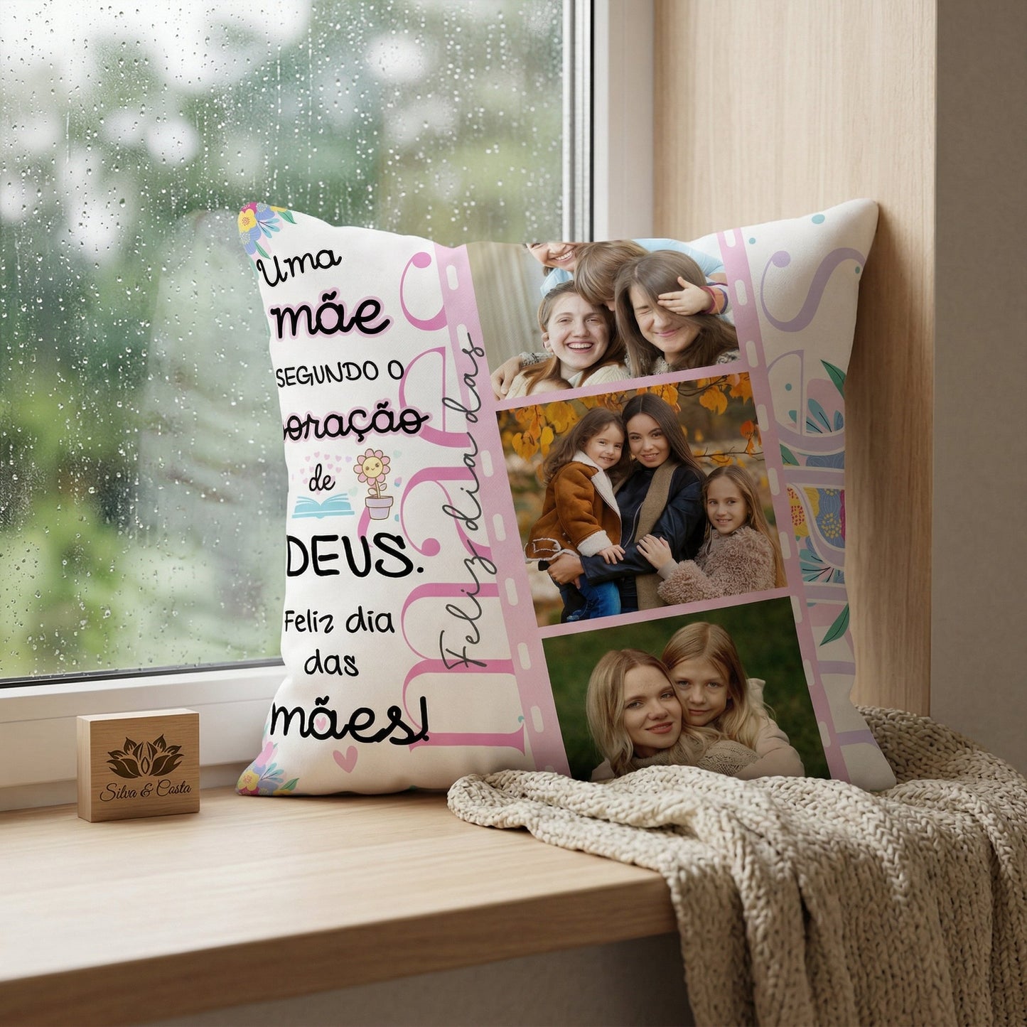 Almofada Personalizada com Foto | Presente para Mães