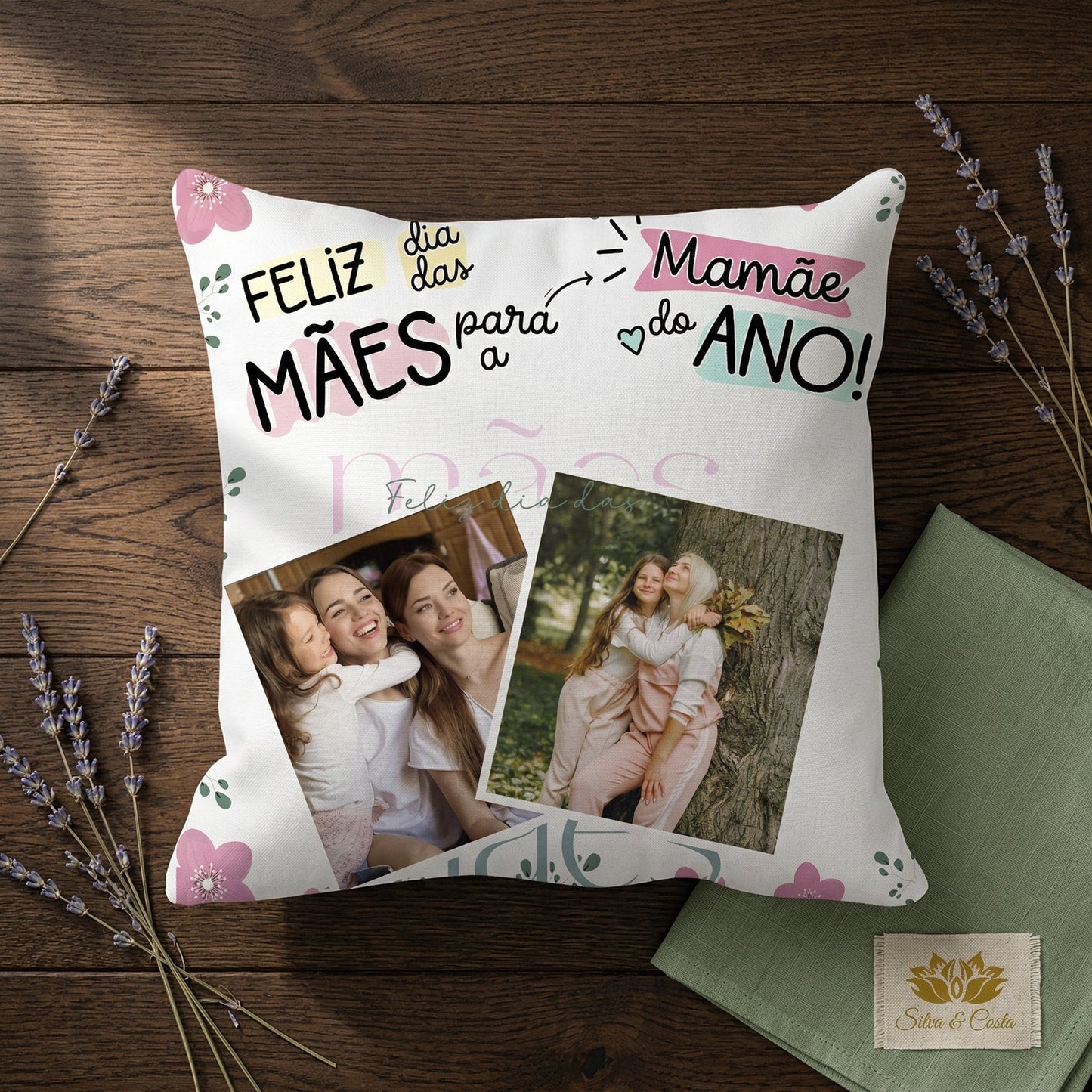 Almofada Personalizada com Foto | Presente para Mãe