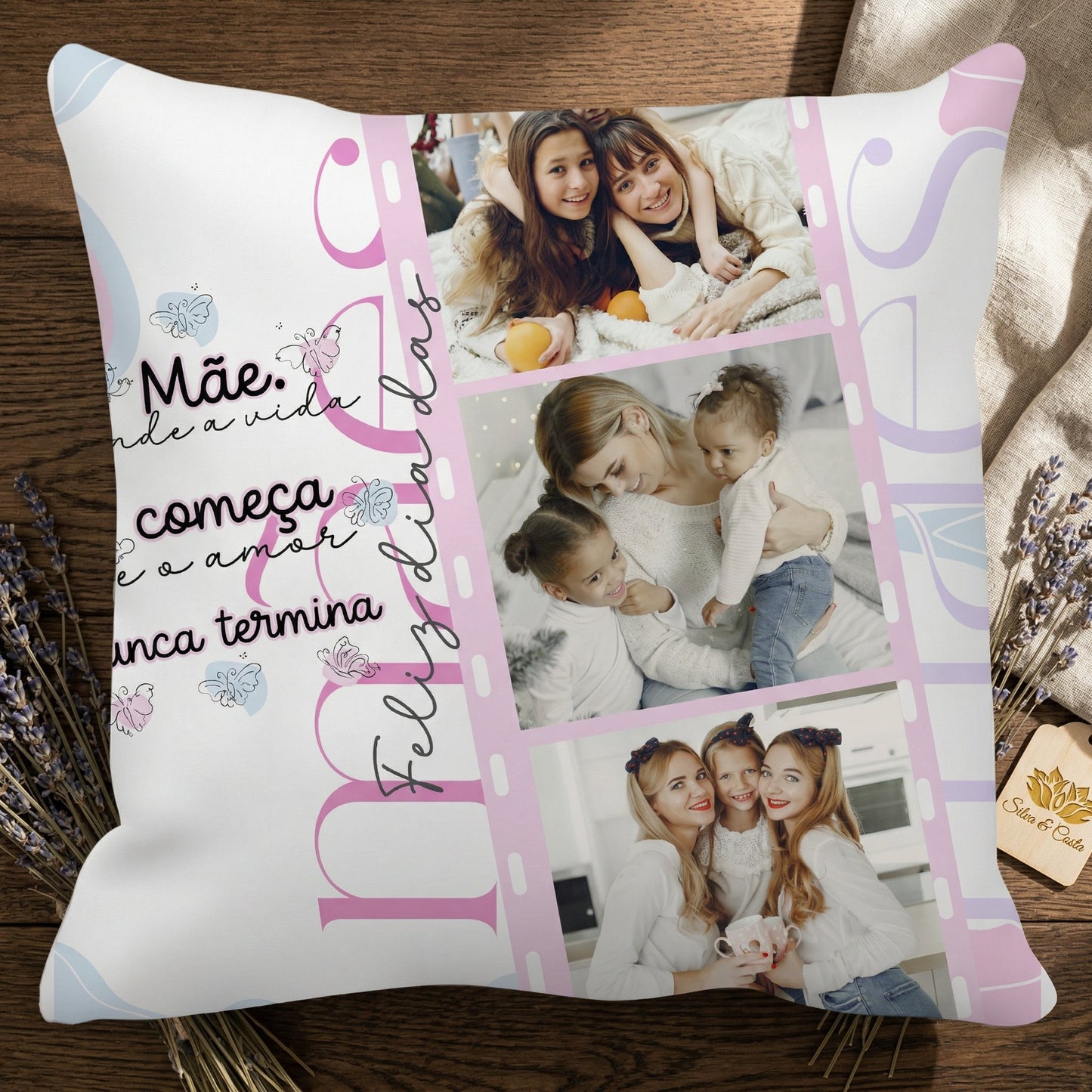 Almofada Personalizada com Foto | Presente para Mães