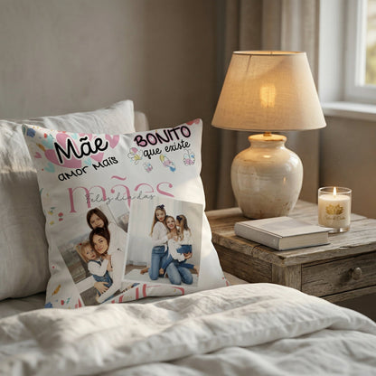Almofada Personalizada com Fotos | Presente para Mães