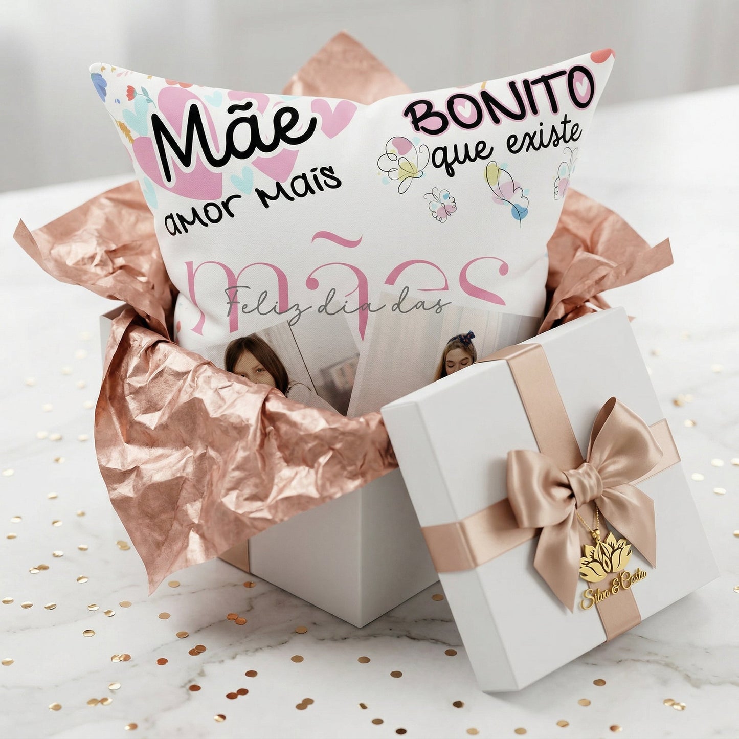 Almofada Personalizada com Fotos | Presente para Mães