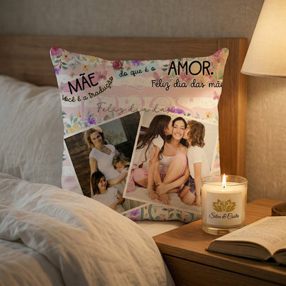 Almofada Personalizada com Foto | Presente Dia das Mães