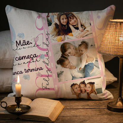 Almofada Personalizada com Foto | Presente para Mães