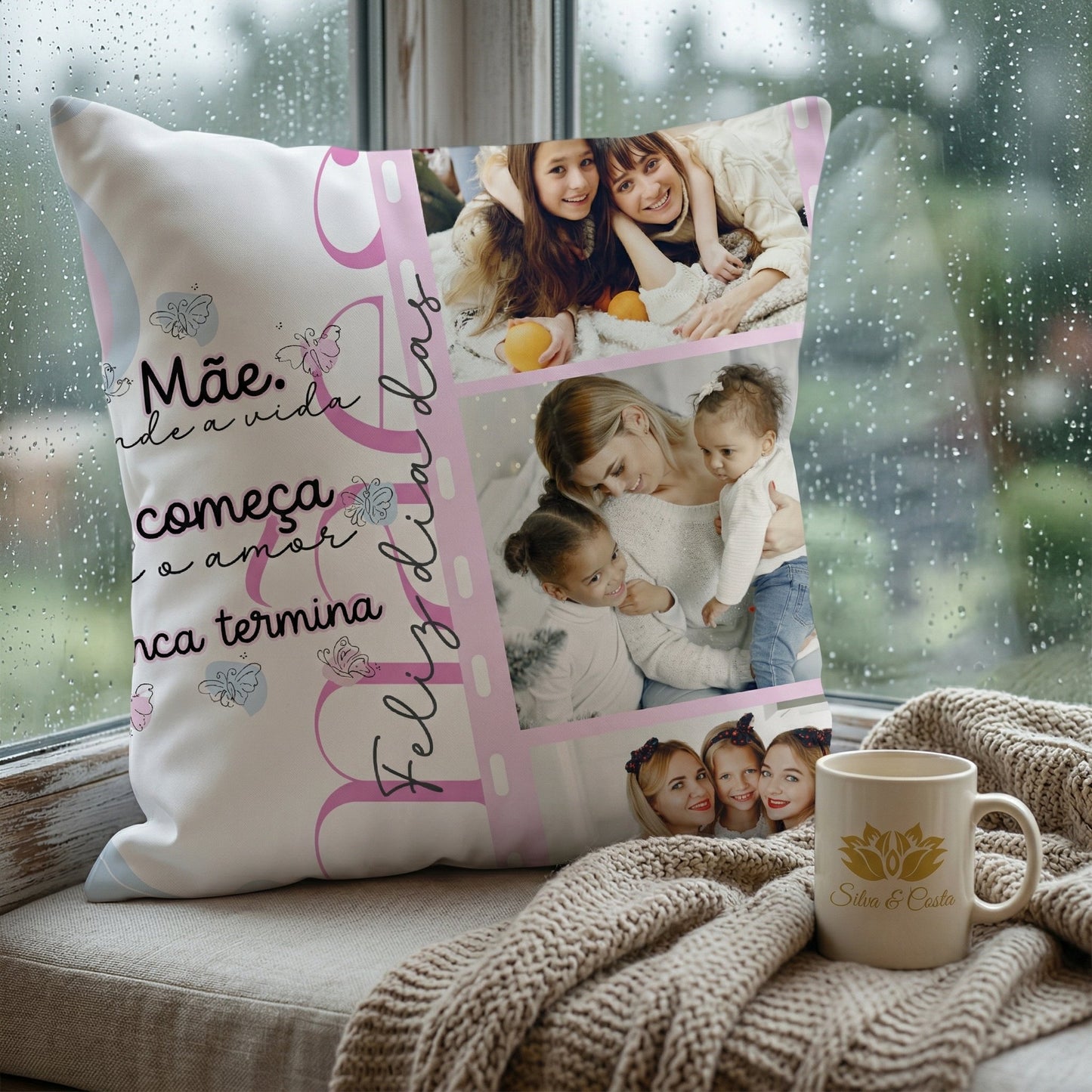 Almofada Personalizada com Foto | Presente para Mães