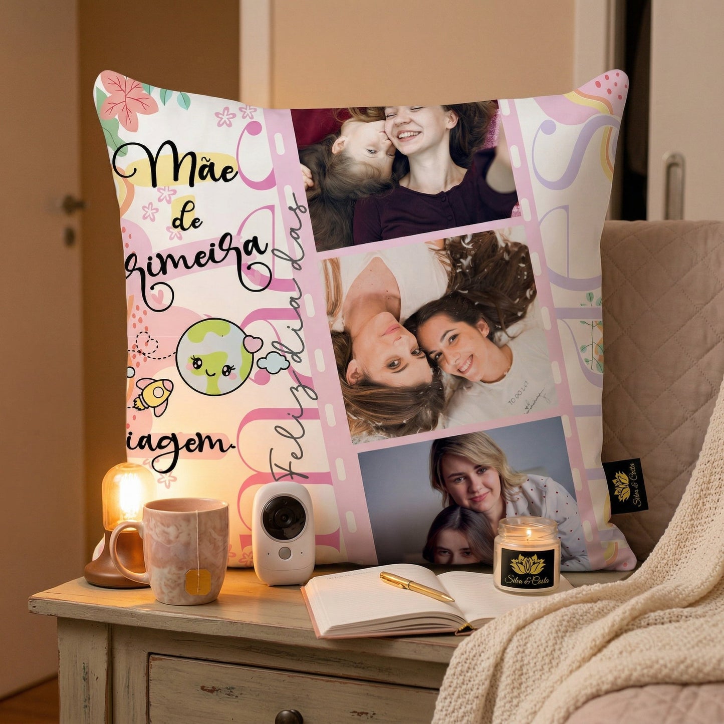 Almofada Personalizada com Foto | Presente para Mães
