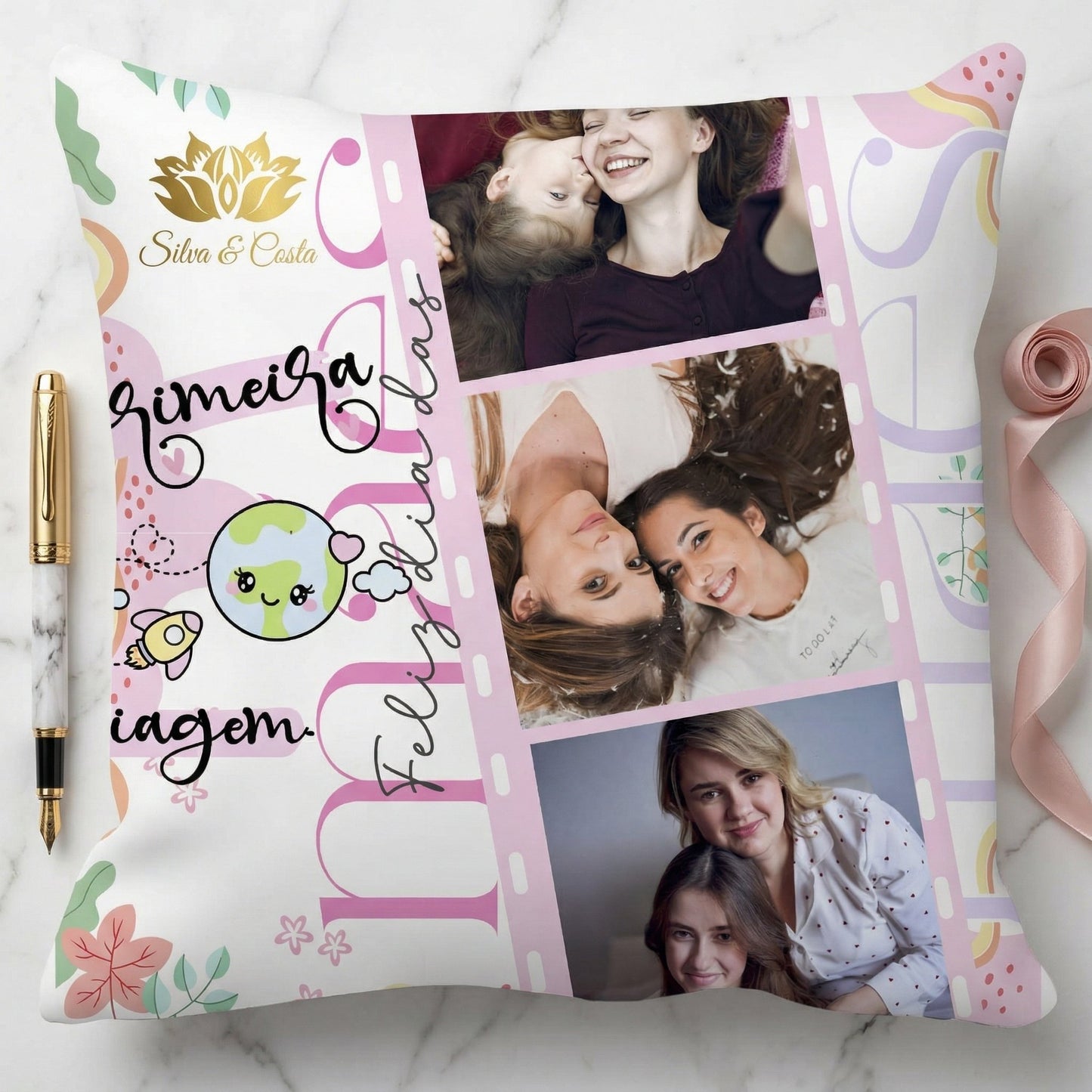 Almofada Personalizada com Foto | Presente para Mães