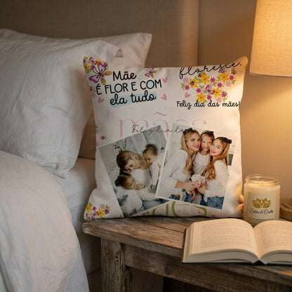 Almofada Personalizada com Foto e Nome | Presente Dia das Mães