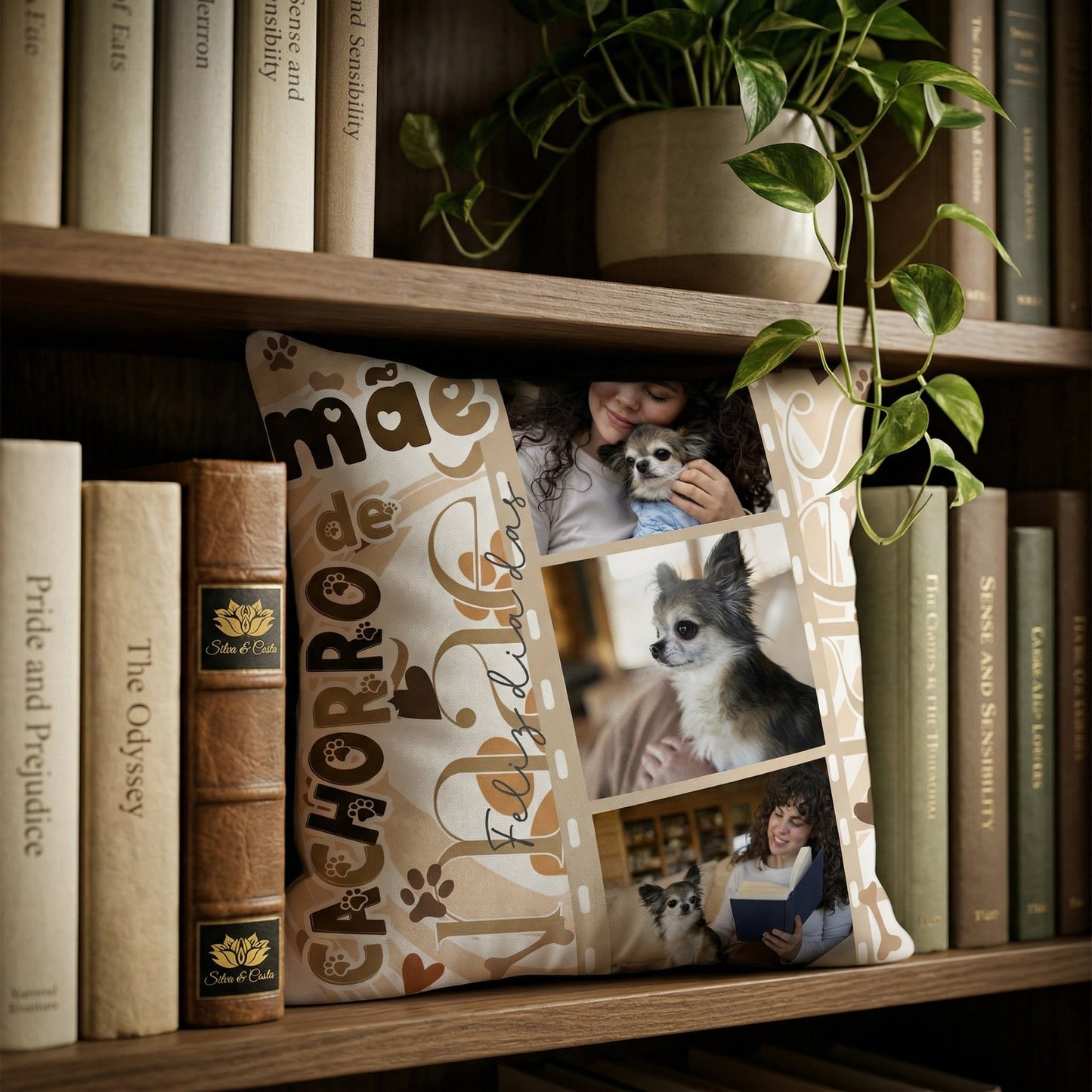Almofada Personalizada com Foto e Nome | Mãe de Cachorro