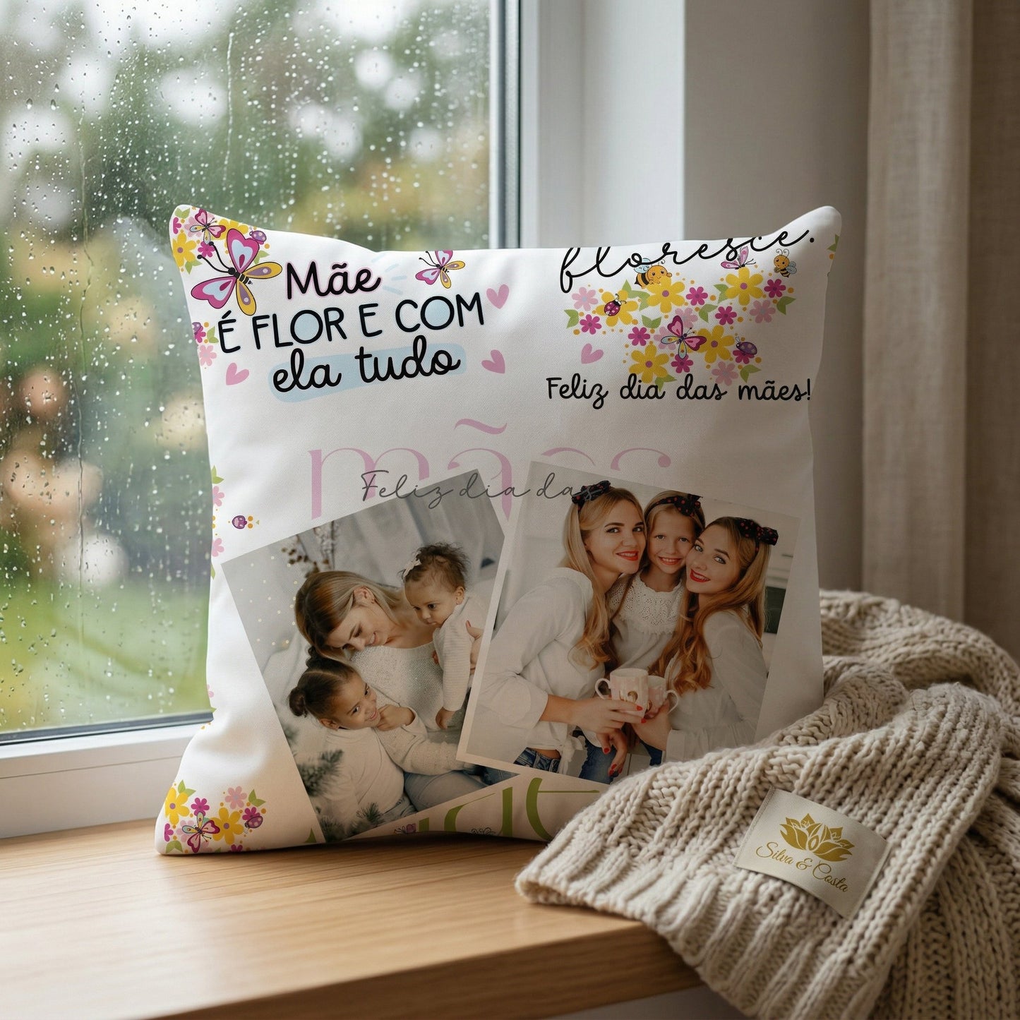 Almofada Personalizada com Foto e Nome | Presente Dia das Mães