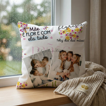 Almofada Personalizada com Foto e Nome | Presente Dia das Mães