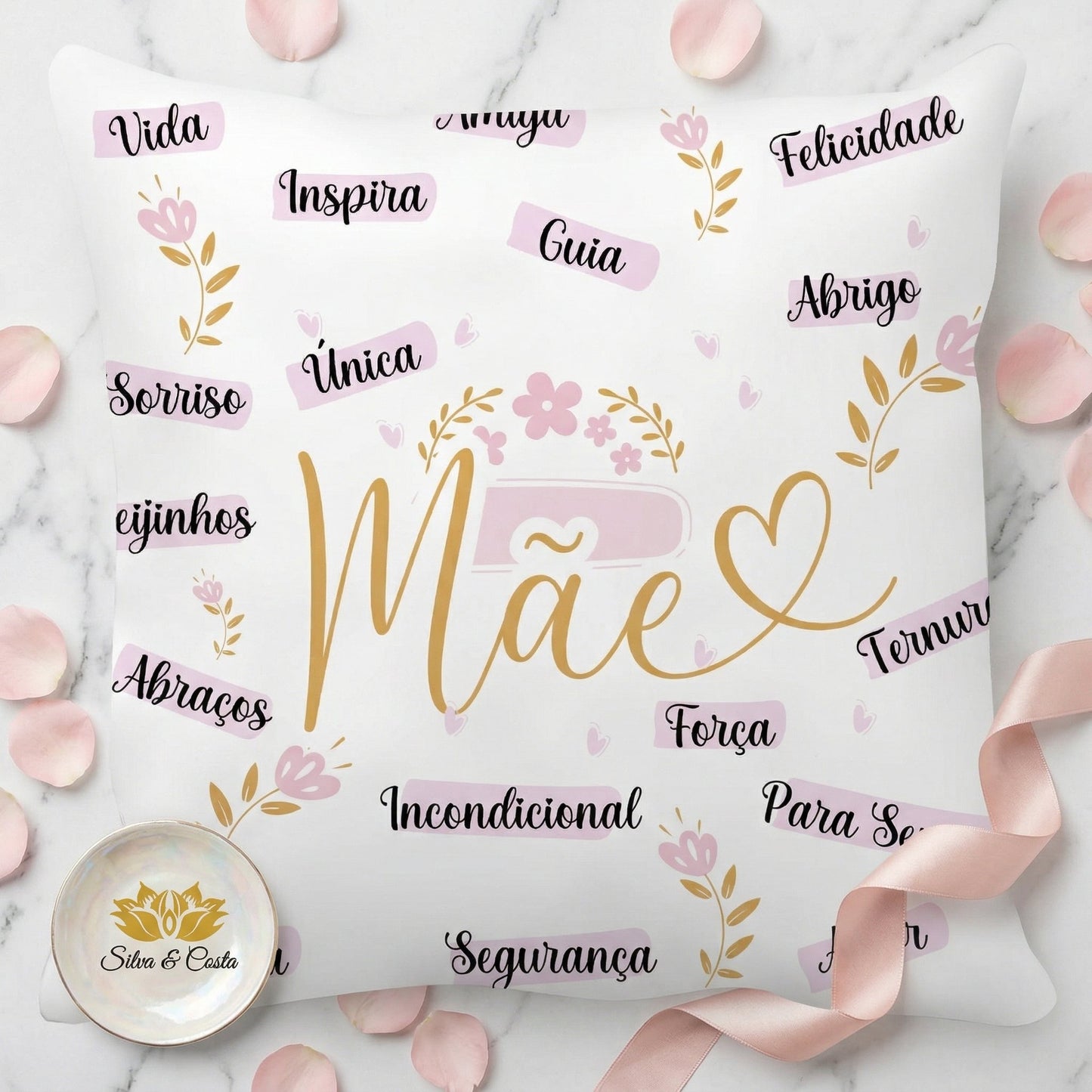 Almofada Personalizada com Foto e Nome | Presente Casal ou Bebê