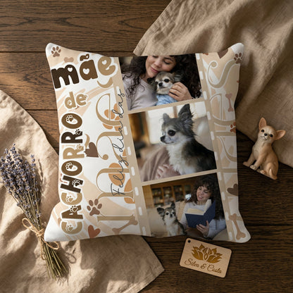 Almofada Personalizada com Foto e Nome | Mãe de Cachorro