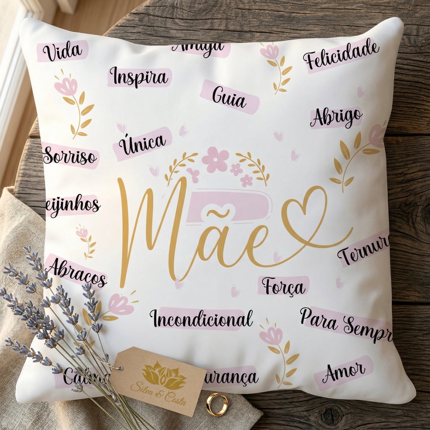 Almofada Personalizada com Foto e Nome | Presente Casal ou Bebê