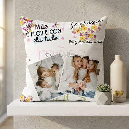 Almofada Personalizada com Foto e Nome | Presente Dia das Mães