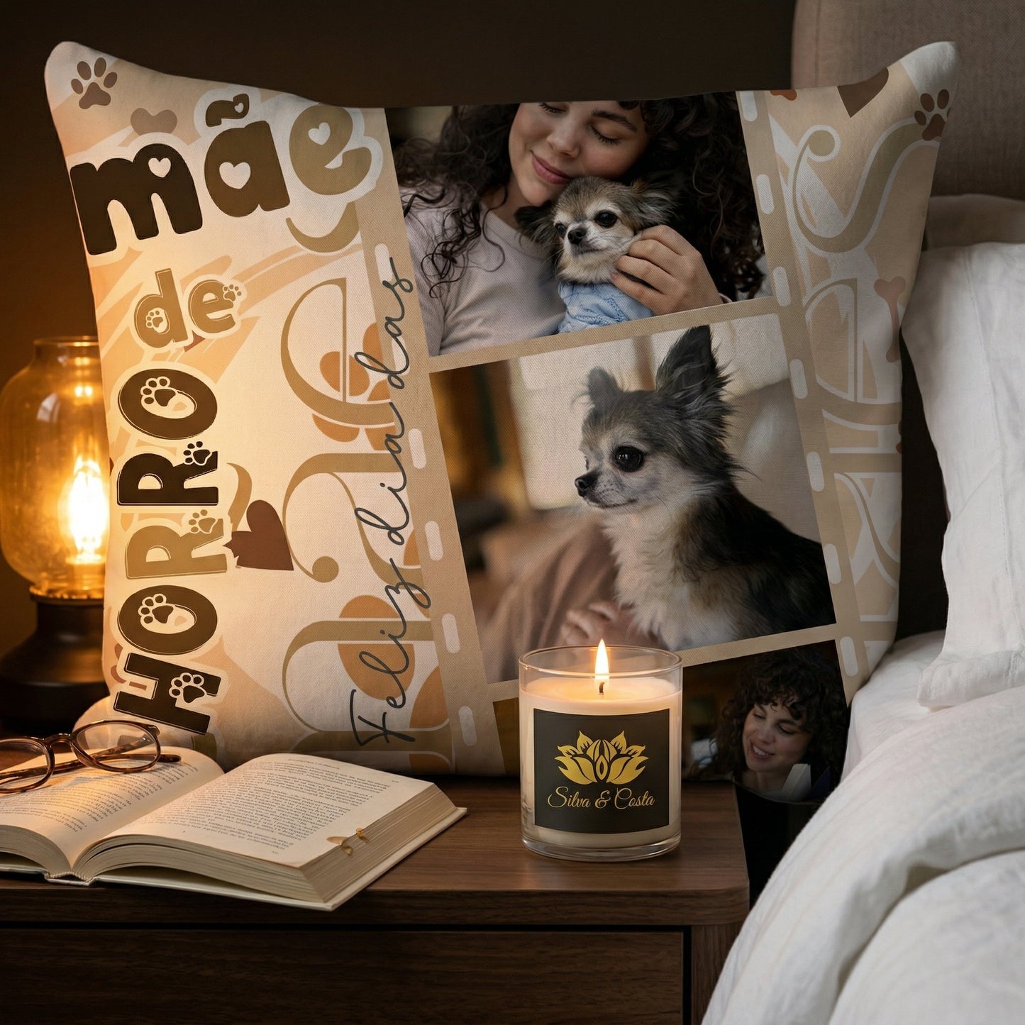 Almofada Personalizada com Foto e Nome | Mãe de Cachorro