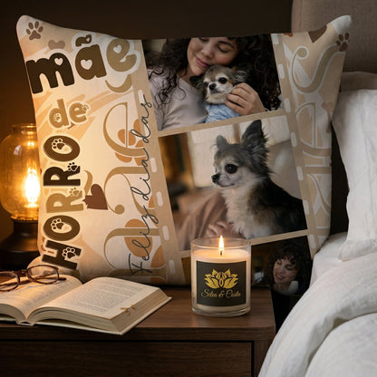 Almofada Personalizada com Foto e Nome | Mãe de Cachorro