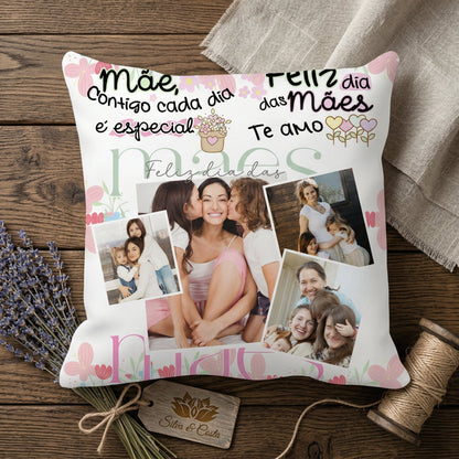 Almofada Personalizada com Fotos | Presente para Mães