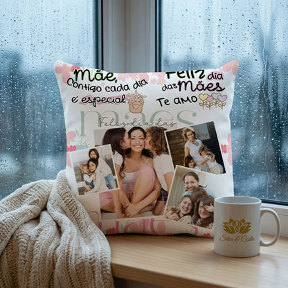 Almofada Personalizada com Fotos | Presente para Mães
