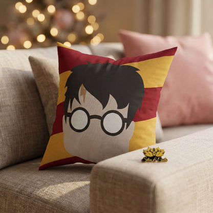 Almofada Personalizada com Nome — Tema Harry Potter Minimalista Infantil 40x40
