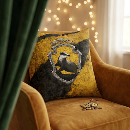 Almofada Personalizada Harry Potter com Nome — Lufa-Lufa Texugo Presente