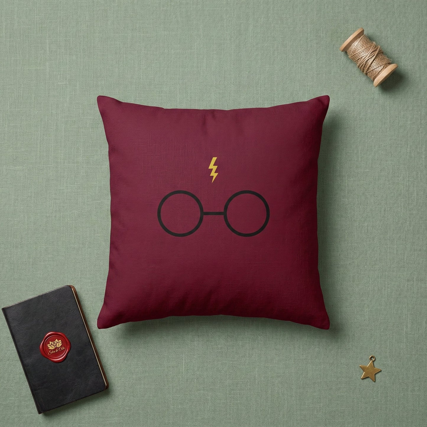Almofada Personalizada com Nome 40x40 — Presente Infantil Tema Harry Potter