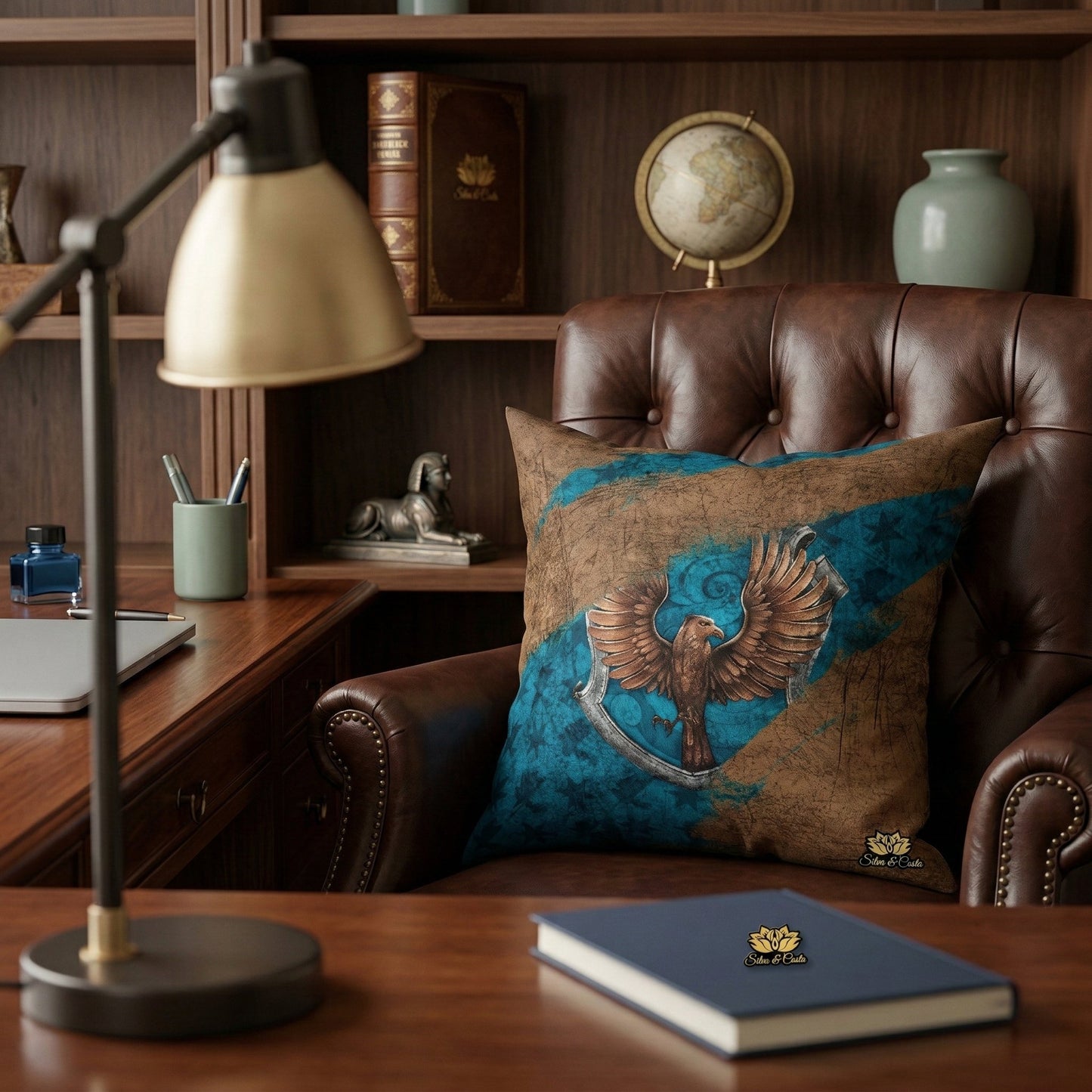 Almofada Personalizada com Nome 40x40 — Presente Harry Potter Vintage