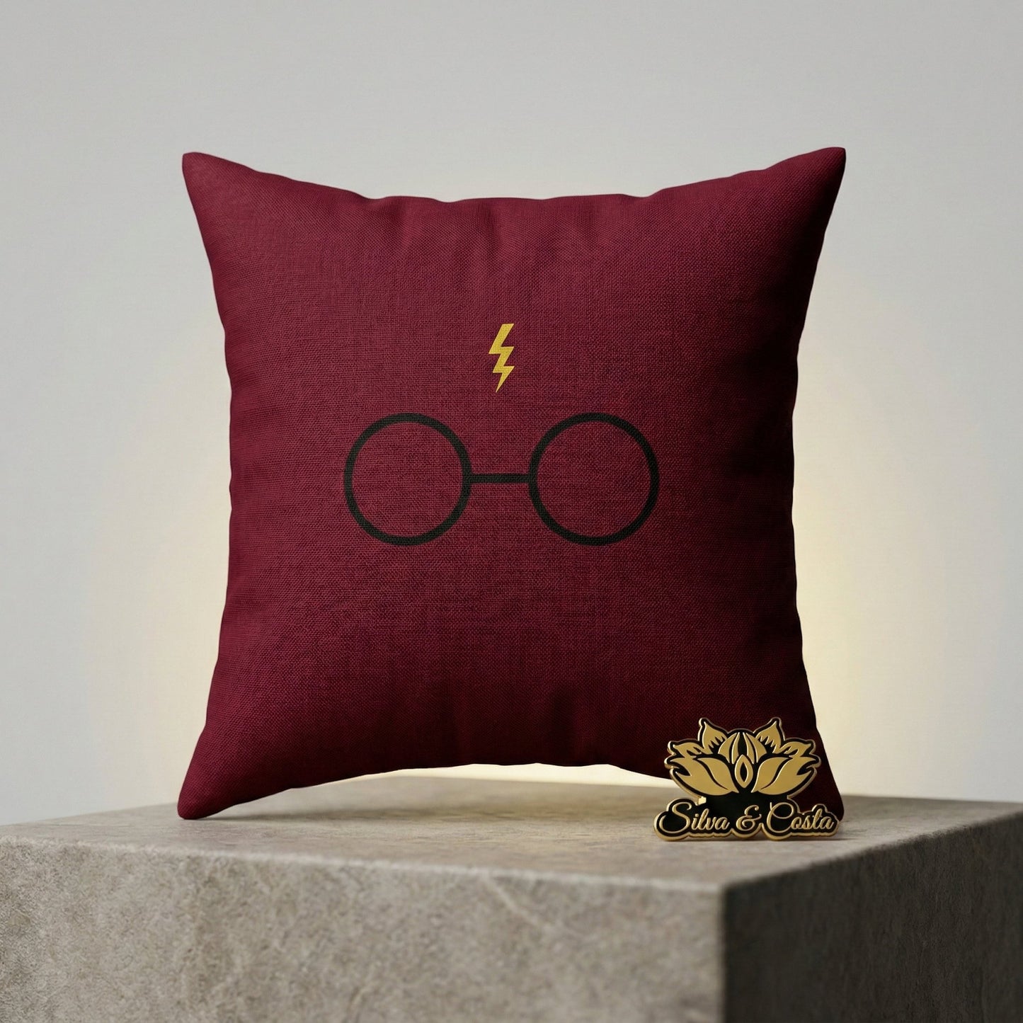 Almofada Personalizada com Nome 40x40 — Presente Infantil Tema Harry Potter
