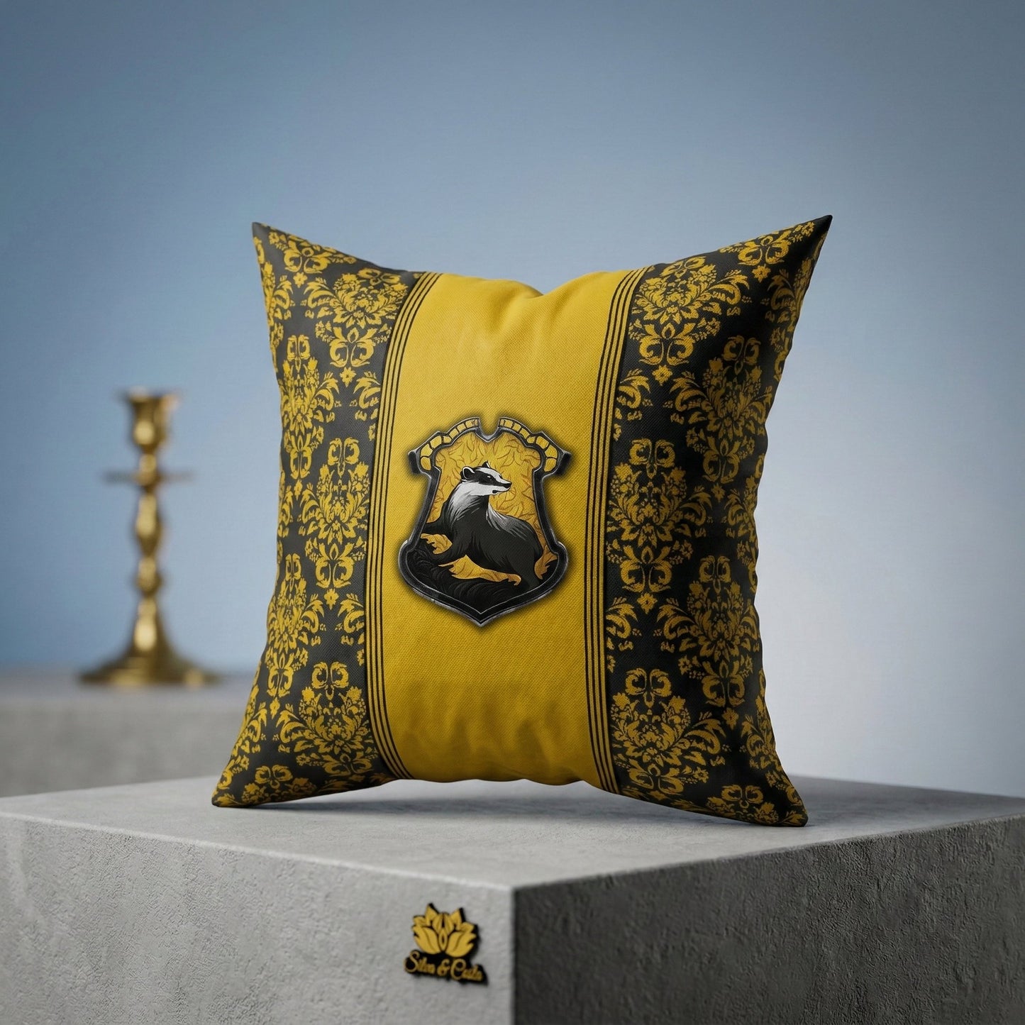 Almofada Personalizada com Nome — Harry Potter Lufa-Lufa 40x40 Presente