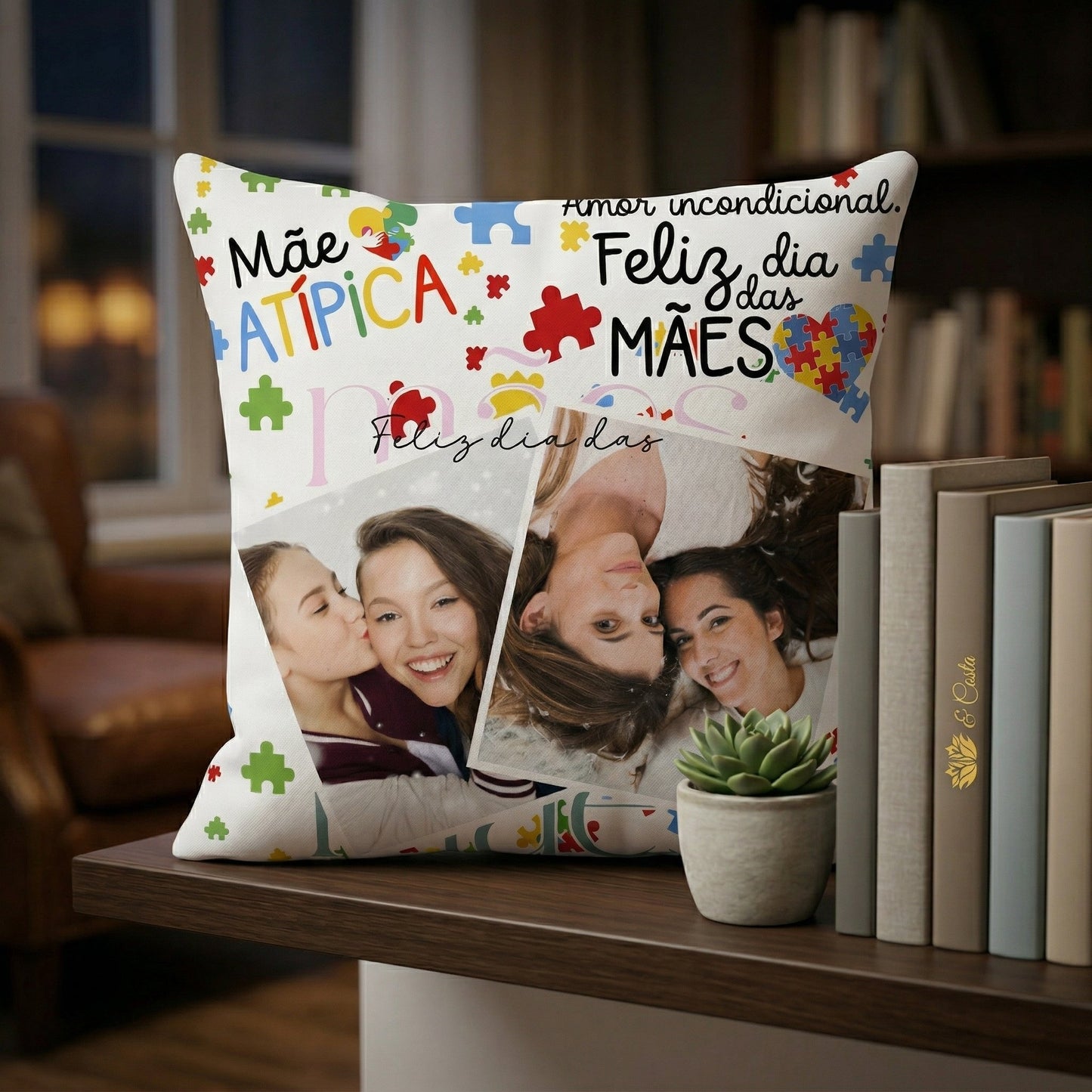 Almofada Personalizada com Fotos | Presente Dia das Mães