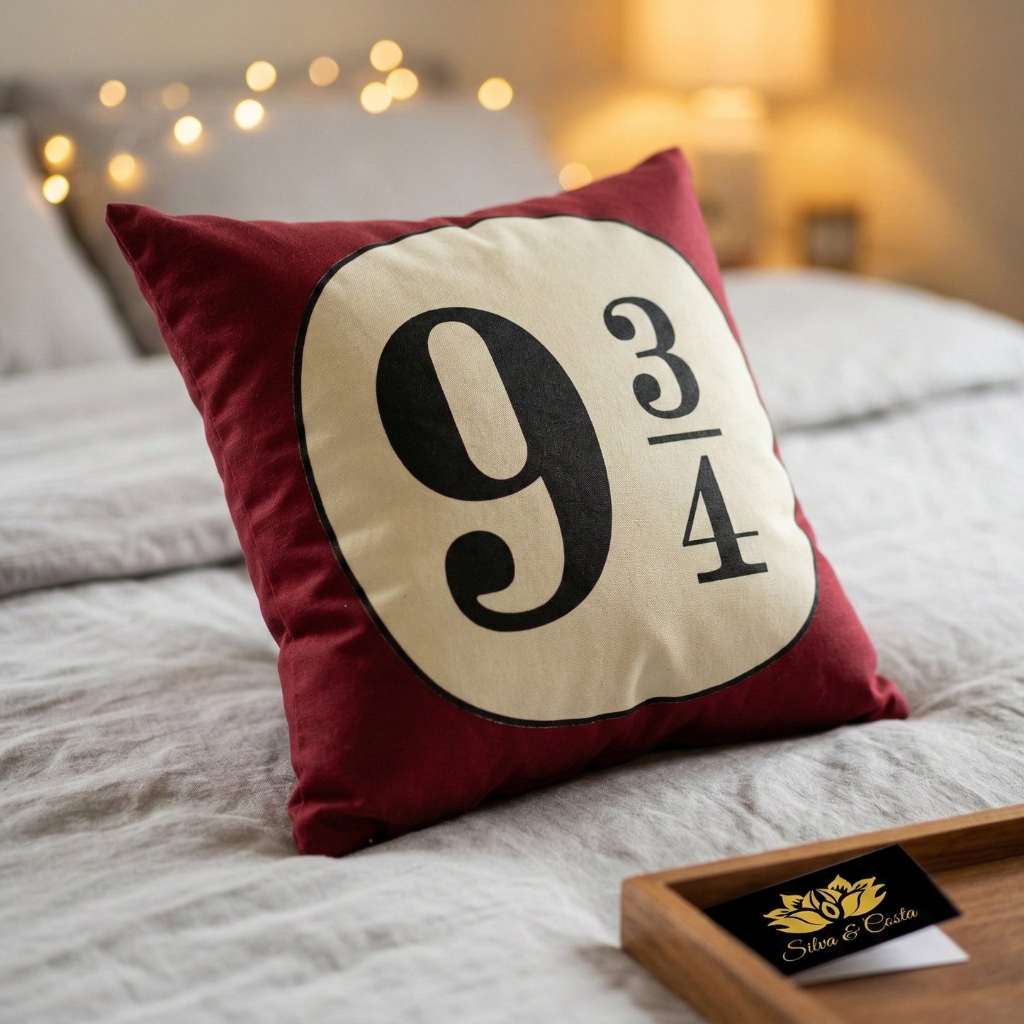 Almofada Personalizada com Nome — Tema Plataforma 9 3/4 Harry Potter