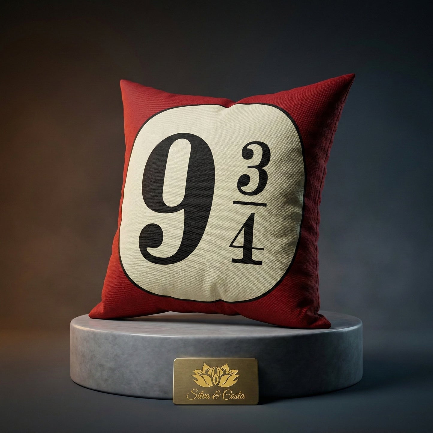 Almofada Personalizada com Nome — Tema Plataforma 9 3/4 Harry Potter