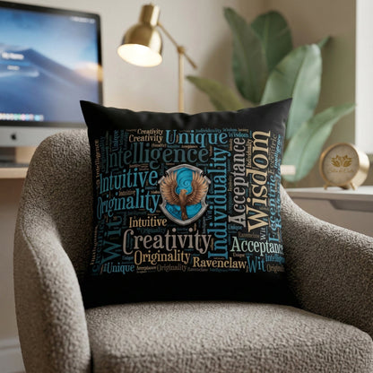 Almofada Personalizada com Nome 40x40 — Presente Harry Potter Ravenclaw