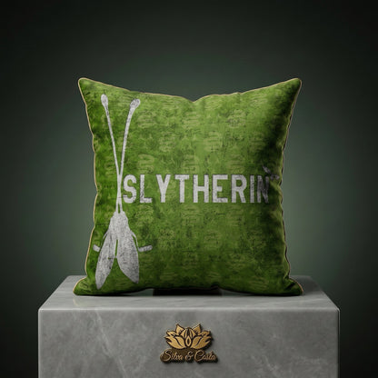 Almofada Personalizada com Nome 40x40 — Presente Harry Potter Slytherin Verde