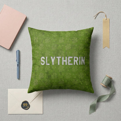 Almofada Personalizada com Nome 40x40 — Presente Harry Potter Slytherin Verde