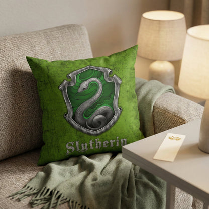 Almofada Personalizada com Nome 40x40 — Presente Harry Potter Slytherin Verde