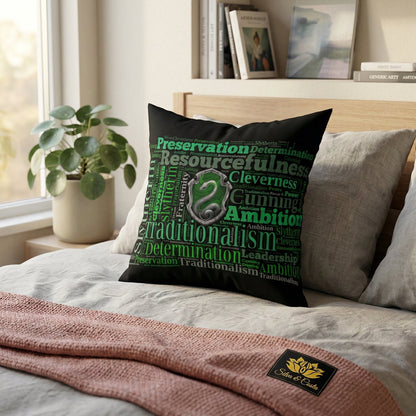 Almofada Personalizada com Nome — Sonserina Harry Potter 40x40 Presente