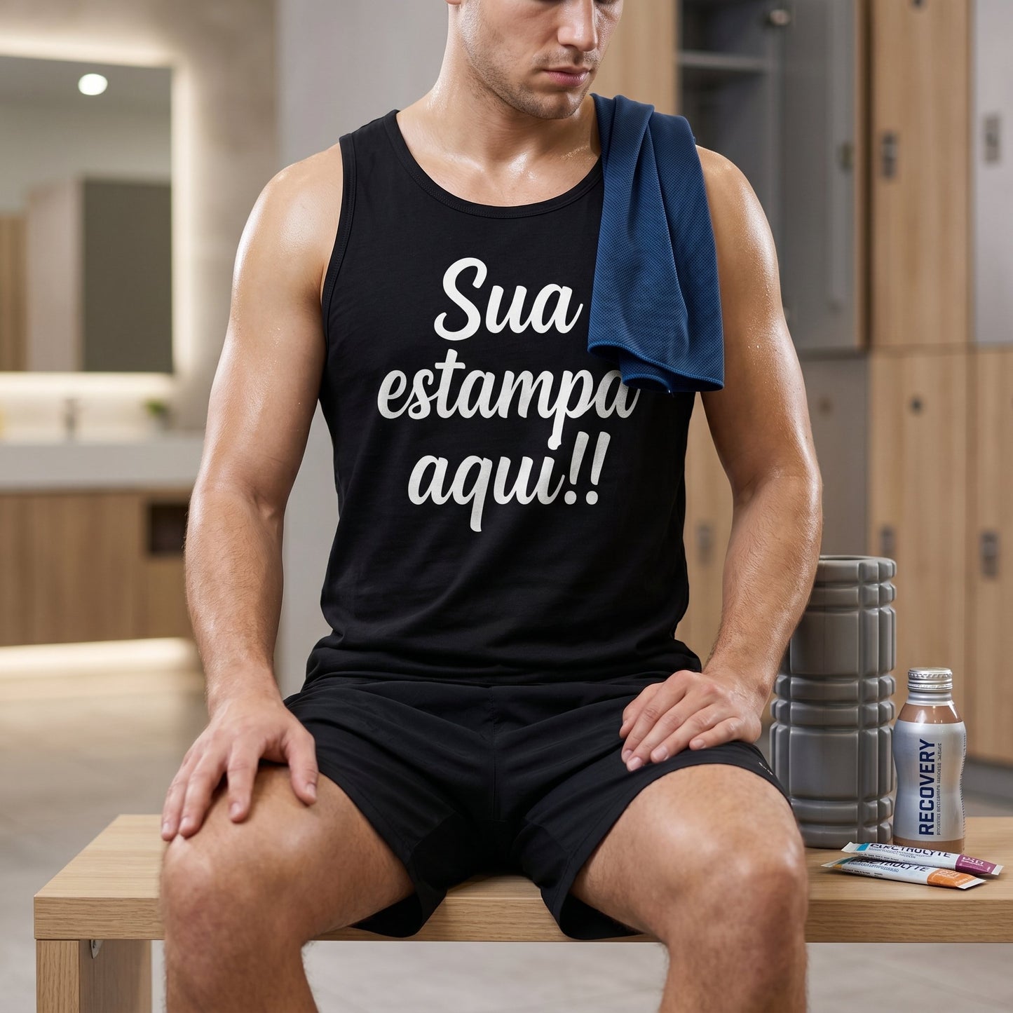 Camiseta Regata Personalizada com Texto | Academia